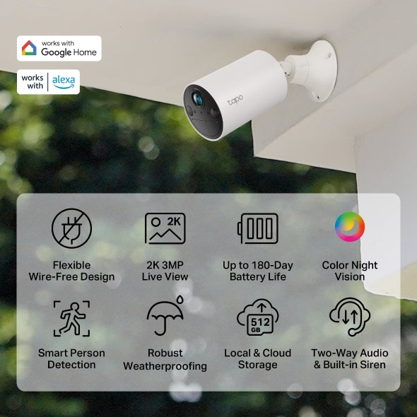 Tapo C410 - 3MP AI防水無線電池攝影機  Wireless WiFi battery Camera