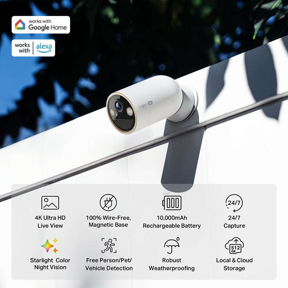 Tapo C460 - 4K AI智能無線戶外安全Wi-Fi 攝影機 Wireless WiFi battery Camera  (磁吸)