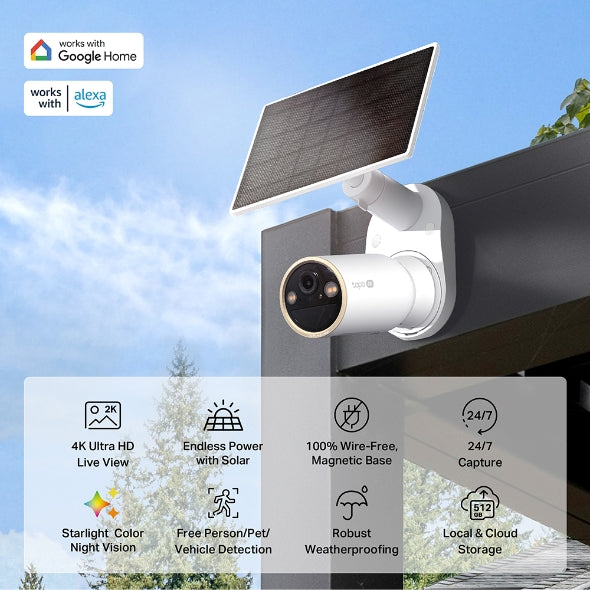 Tapo C460 KIT - 4K 太陽能AI智能Wi-Fi 安全攝影機套裝 Wireless WiFi battery Camera  (Solar-Powered KIT)
