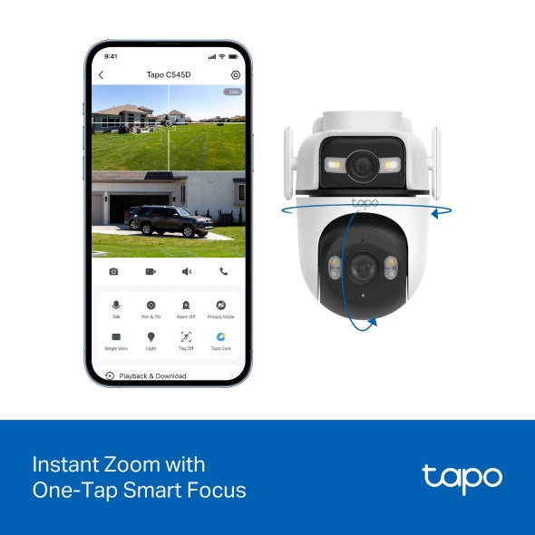 Tapo C545D - 2K 3MP 戶外雙鏡頭旋轉式安全攝影機 Duo Lens Pan/Tilt Security Wi-Fi Camera  (Outdoor Camera)
