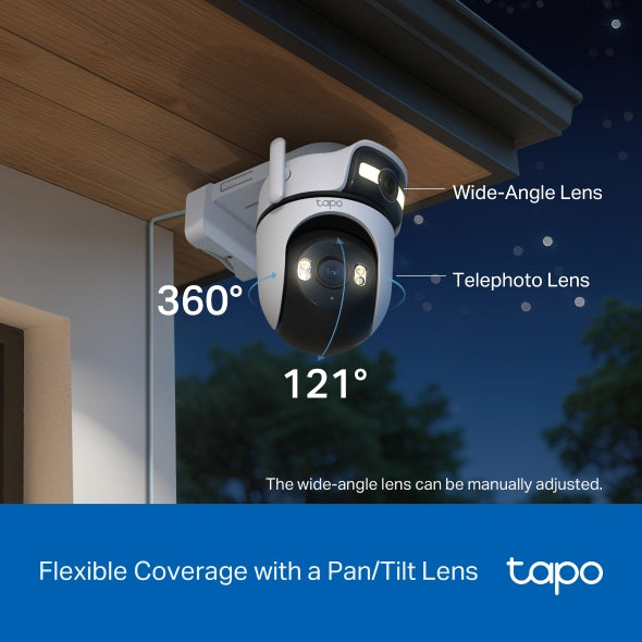 Tapo C545D - 2K 3MP 戶外雙鏡頭旋轉式安全攝影機 Duo Lens Pan/Tilt Security Wi-Fi Camera  (Outdoor Camera)
