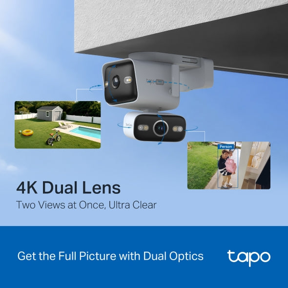 Tapo C575D - 4K 8MP 雙鏡頭旋轉式安全 Wi-Fi 攝影機