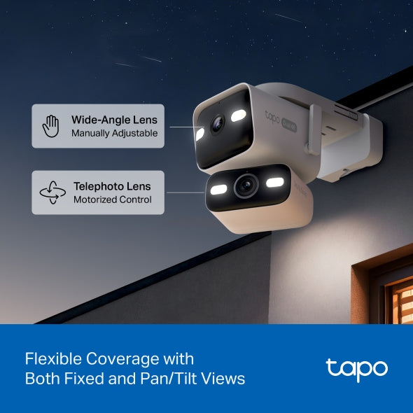 Tapo C575D - 4K 8MP 雙鏡頭旋轉式安全 Wi-Fi 攝影機