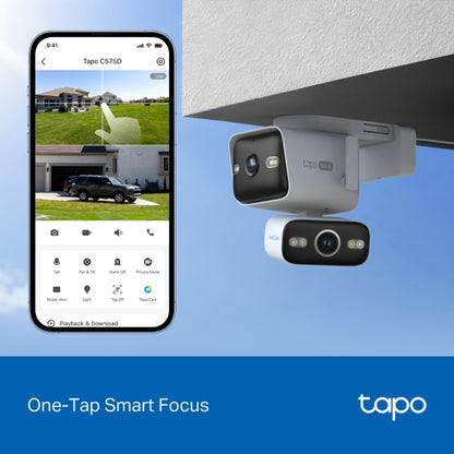 Tapo C575D - 4K 8MP 雙鏡頭旋轉式安全 Wi-Fi 攝影機