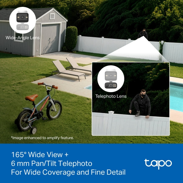 Tapo C645D KIT - 超廣角&可旋轉2K遠攝雙鏡頭全攝影機+太陽能充電板套裝 Duo Lens Pan/Tilt Security Wi-Fi wireless battery Camera (Solar-Powered KIT)