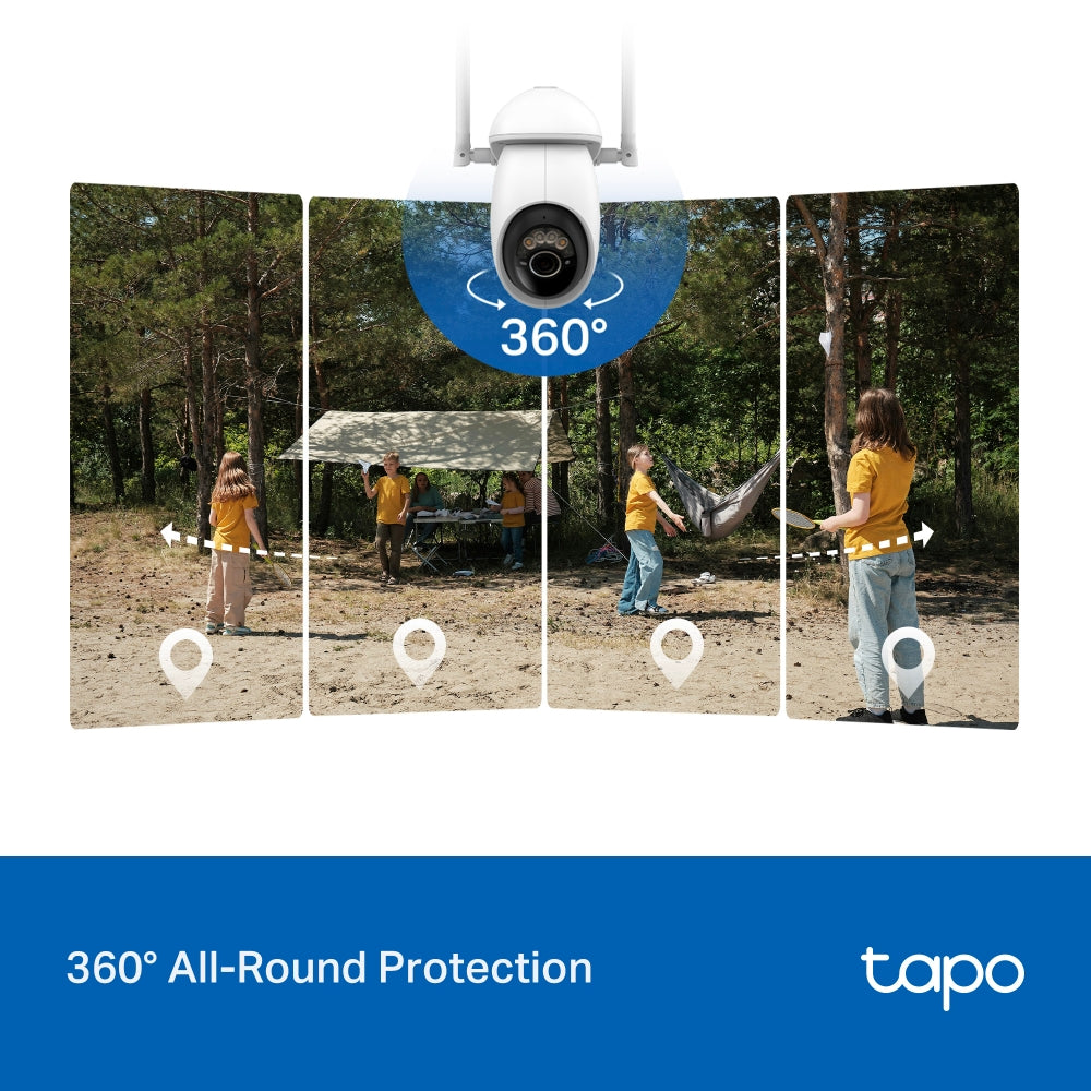 Tapo C665G KIT - 4K 8MP 4G LTE 旋轉式電池 Wi-Fi 攝影機 + 太陽能板套裝 (可Wi-Fi / 4G Sim-Card 連線) (Solar-Powered KIT)
