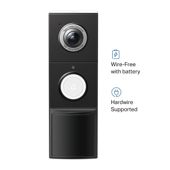 Tapo D235 - 2K 智能視像門鈴攝影機 (IP66) Smart Wireless Security Video Doorbell (SD Card及雲端儲存)(夜視全彩)