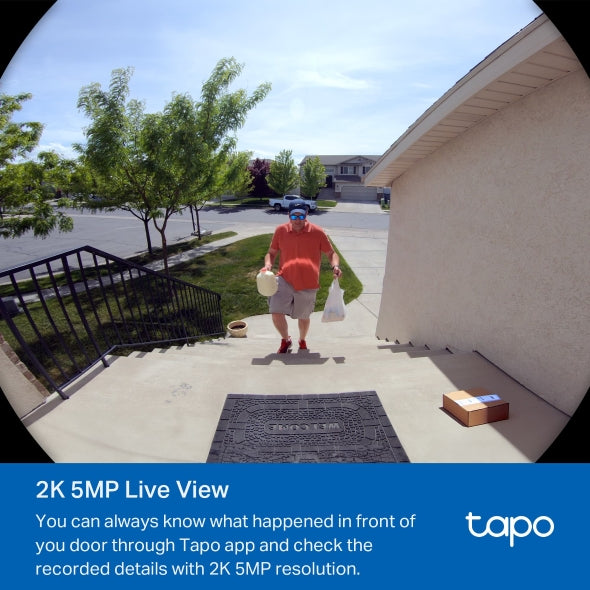 Tapo D235 - 2K 智能視像門鈴攝影機 (IP66) Smart Wireless Security Video Doorbell (SD Card及雲端儲存)(夜視全彩)
