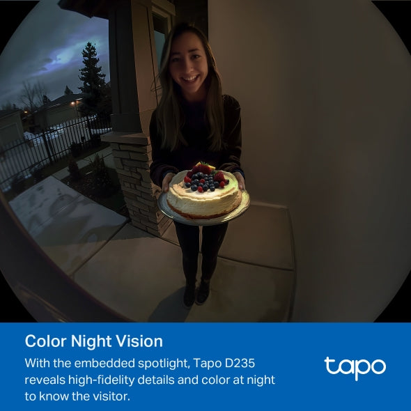 Tapo D235 - 2K 智能視像門鈴攝影機 (IP66) Smart Wireless Security Video Doorbell (SD Card及雲端儲存)(夜視全彩)