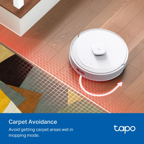 Tapo RV30 Max Plus White - 5300Pa 超強吸力掃拖機器人 + 智能集塵箱底座   (LiDAR+IMU雙導航系統) (Tapo IQ+ 智慧清潔™)