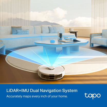 Tapo RV30 Max Plus White - 5300Pa 超強吸力掃拖機器人 + 智能集塵箱底座   (LiDAR+IMU雙導航系統) (Tapo IQ+ 智慧清潔™)