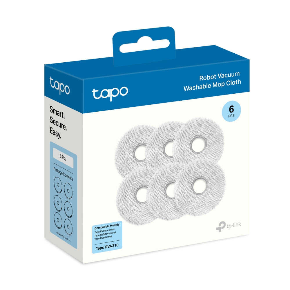 Tapo RVA310 - 掃拖機械人 可水洗拖布 (6件裝) (適用 Tapo RV50 Pro Omni、Tapo RV50 Omni)