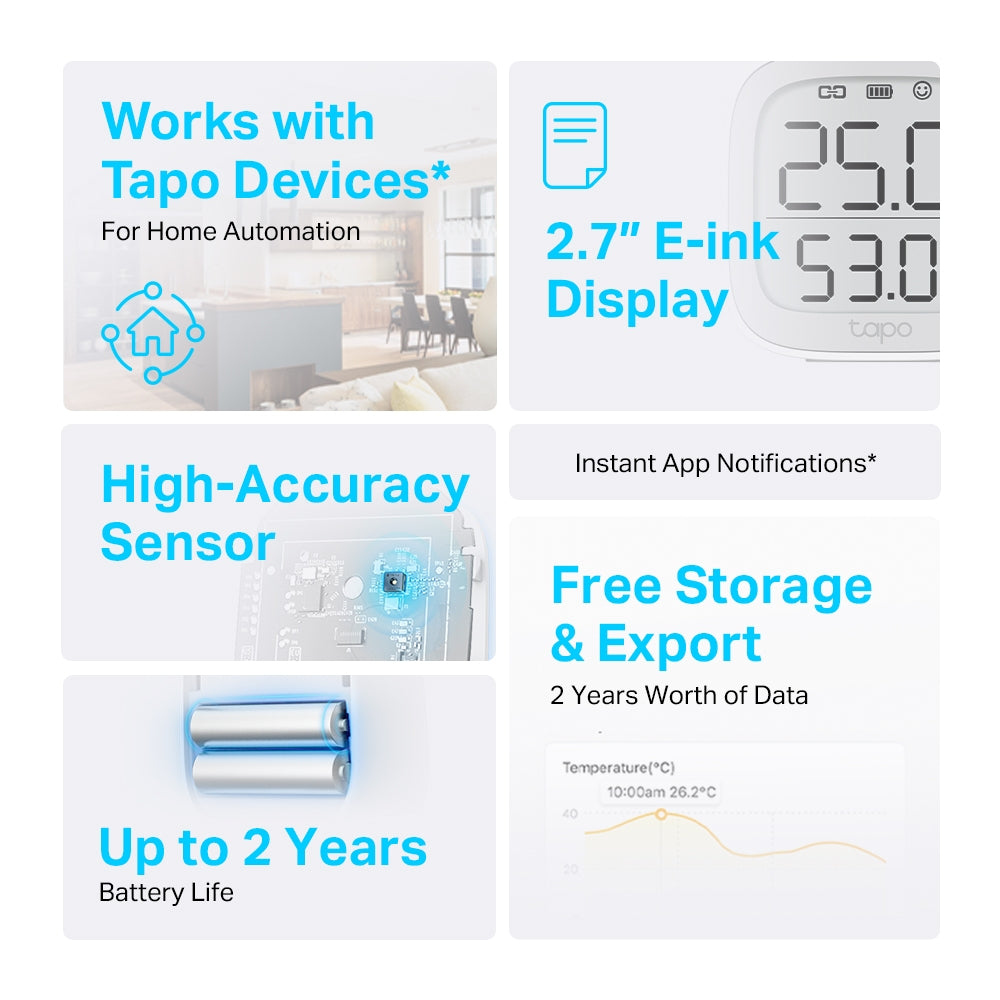 Tapo T315 - 智能溫度/濕度感應器 Smart Temperature and Humidity Monitor (有屏幕顯示)
