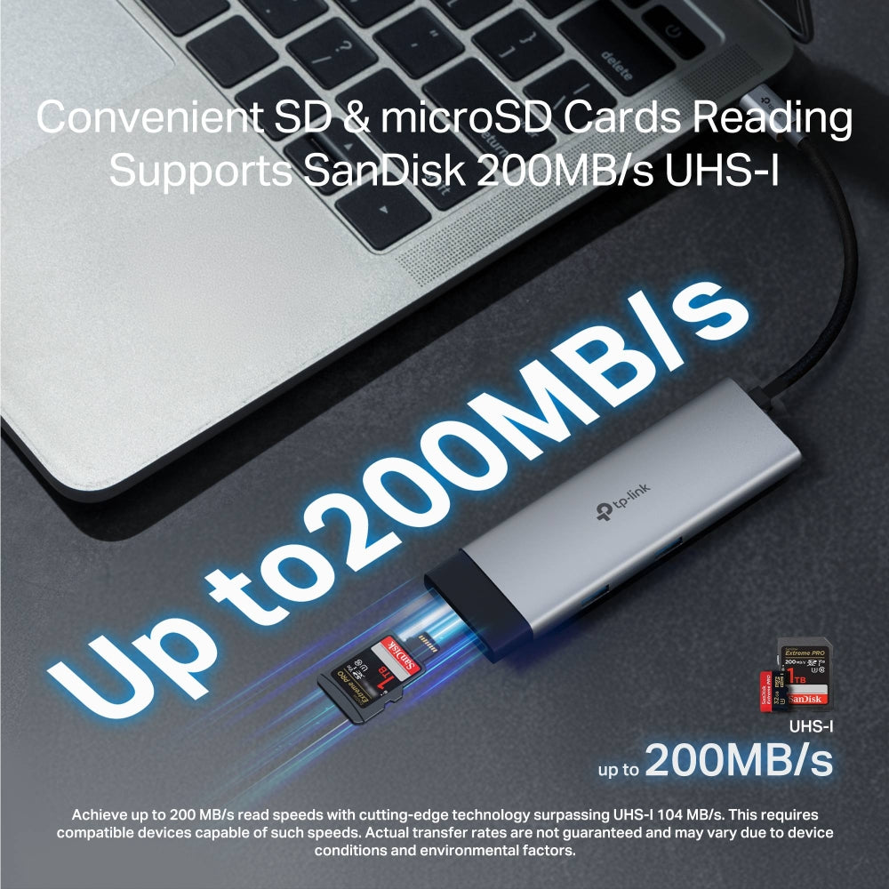 UH7020C - USB Type-C 7 in 1 集線器 High Speed 7 in 1 Hubs / Adapter (100W快速充電埠) (5 Gbps 高速資料傳輸)