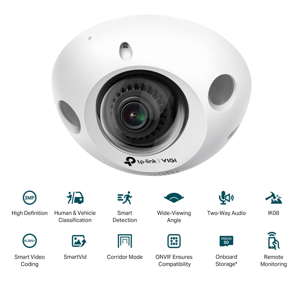 VIGI C230I Mini - 3MP 紅外線 Mini 球型網路攝影機