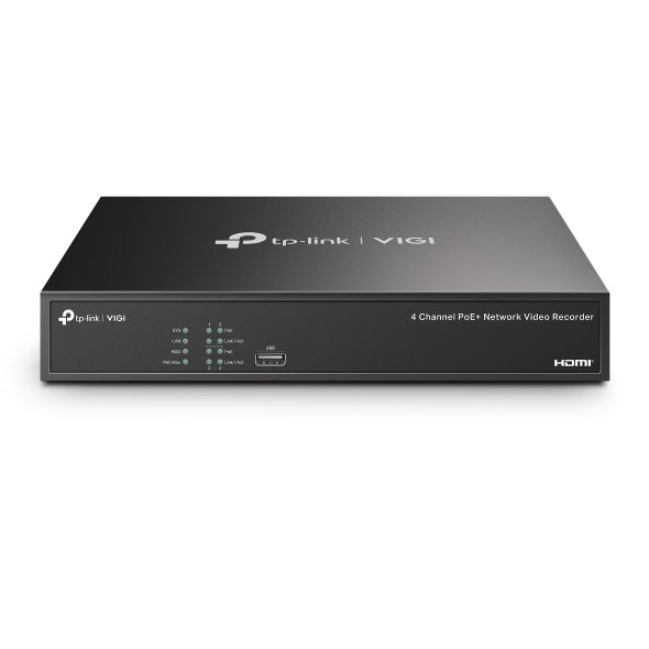 VIGI NVR1004H-4P-2TB - VIGI 4 通道 PoE+ 網絡錄影機 (預裝 1× 2TB HDD)