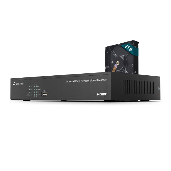 VIGI NVR1004H-4P-2TB - VIGI 4 通道 PoE+ 網絡錄影機 (預裝 1× 2TB HDD)