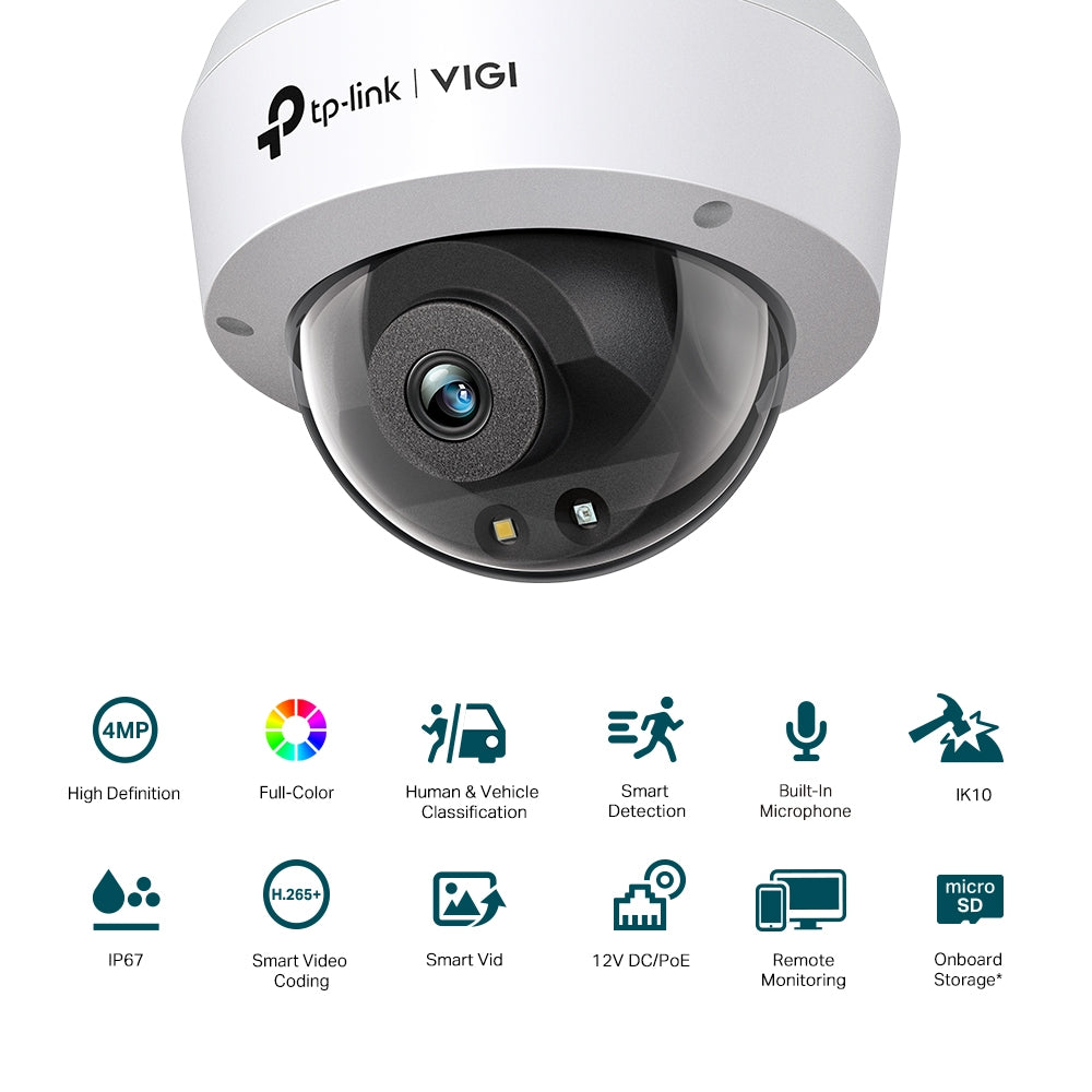 VIGI C240 - VIGI 4MP 全彩球型網路攝影機