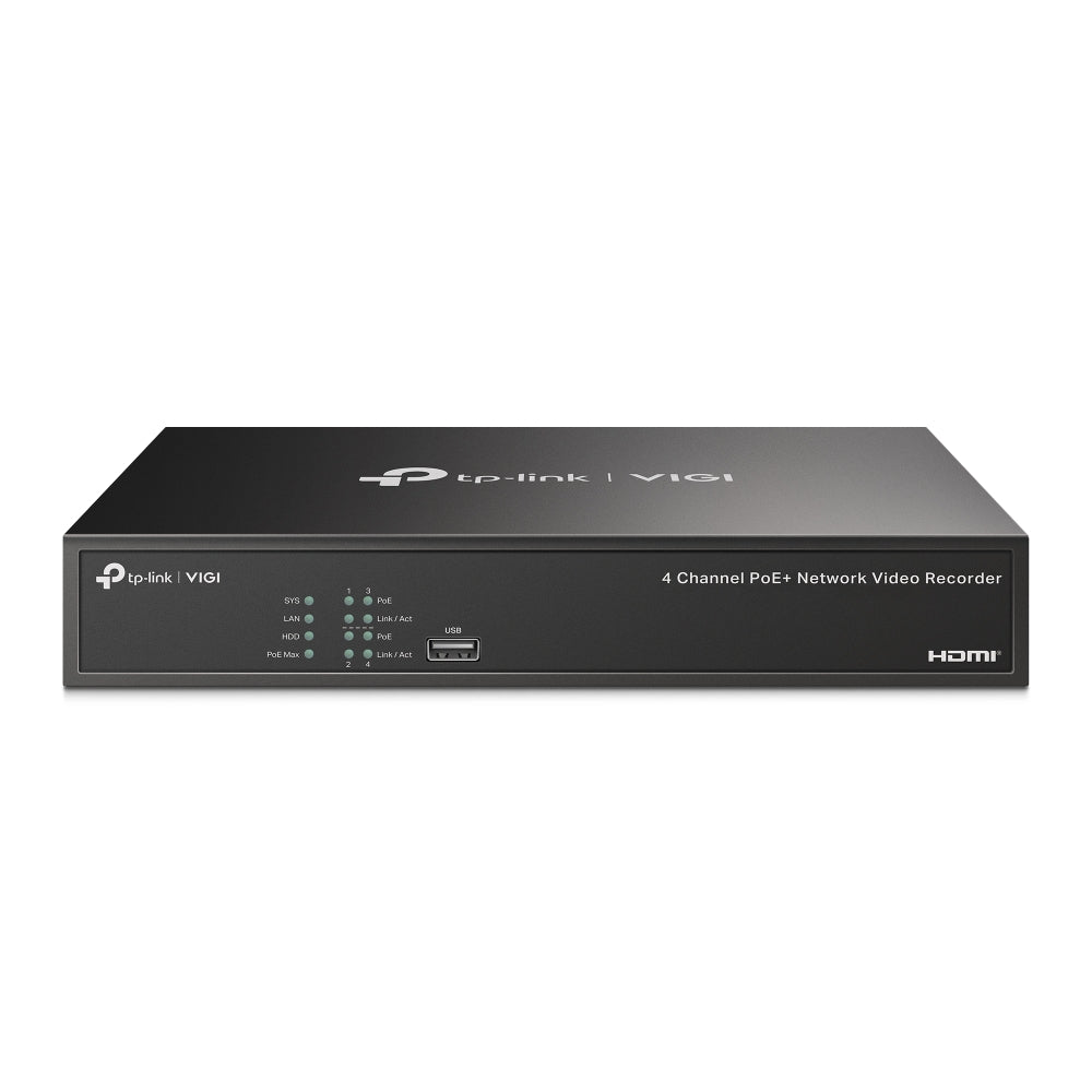 VIGI NVR1004H-4P - VIGI 4 Channel PoE+ Network Video Recorder
