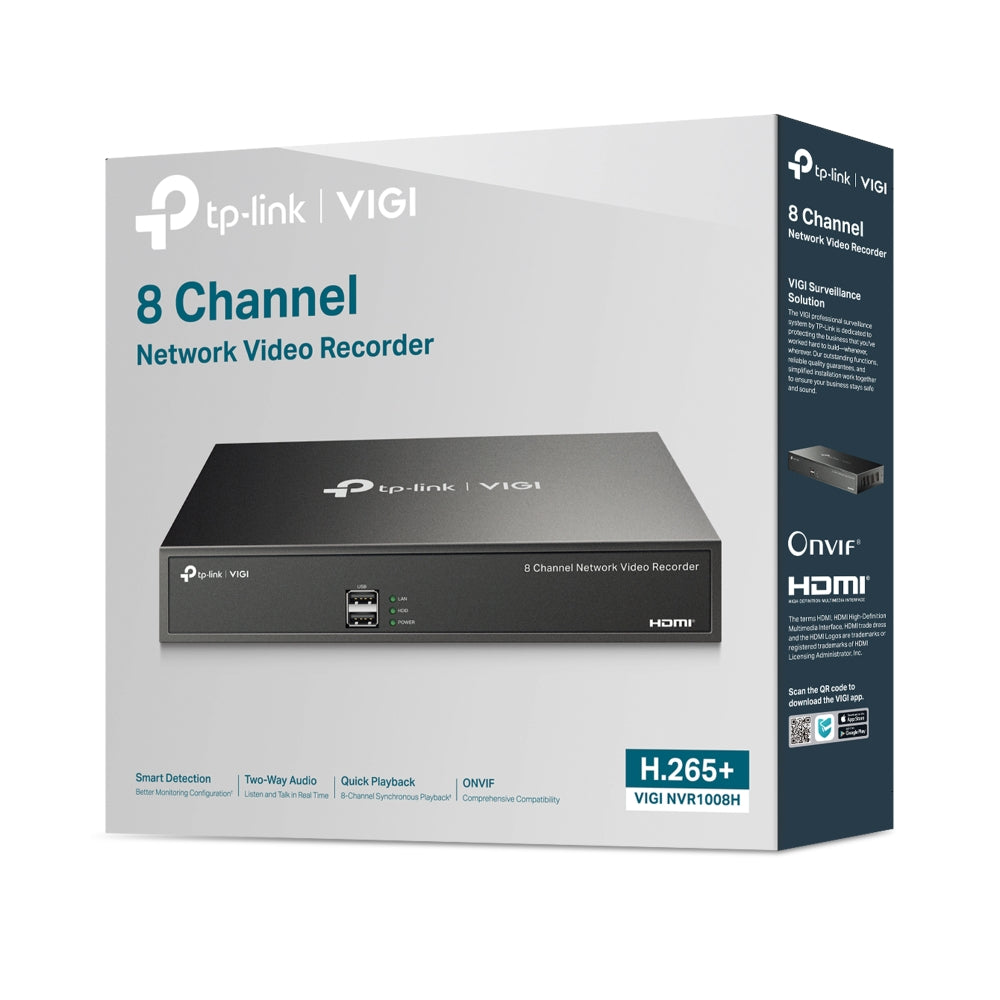 VIGI NVR1008H - VIGI 8 路網路監控主機(NVR)