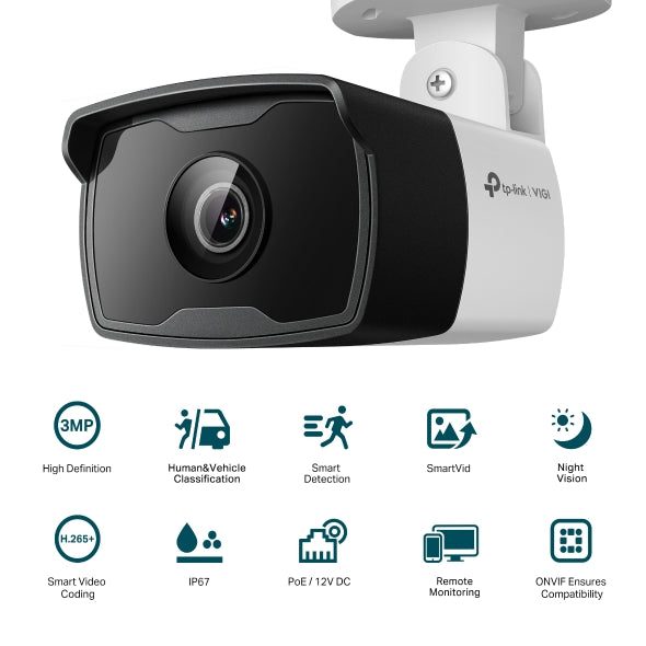 VIGI C330I - VIGI 3MP 戶外紅外線槍型網路攝影機