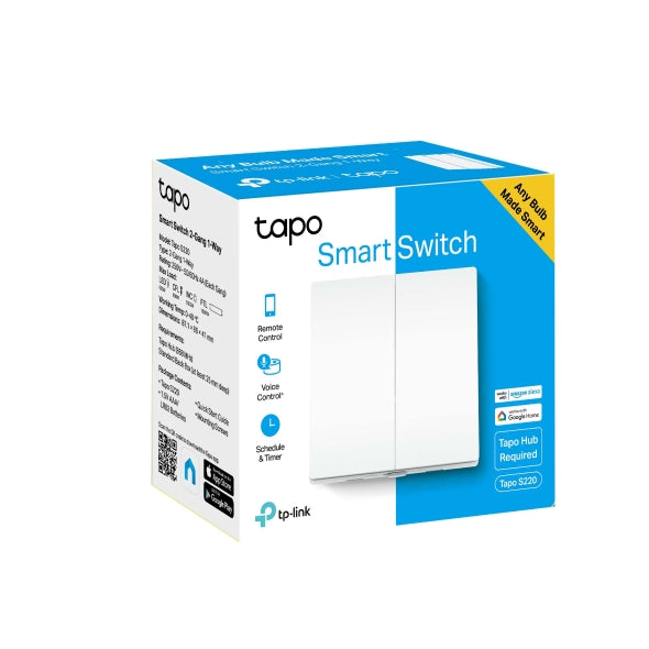 Tapo S220 - 智慧燈開關 (單向雙位) Smart Light Switch