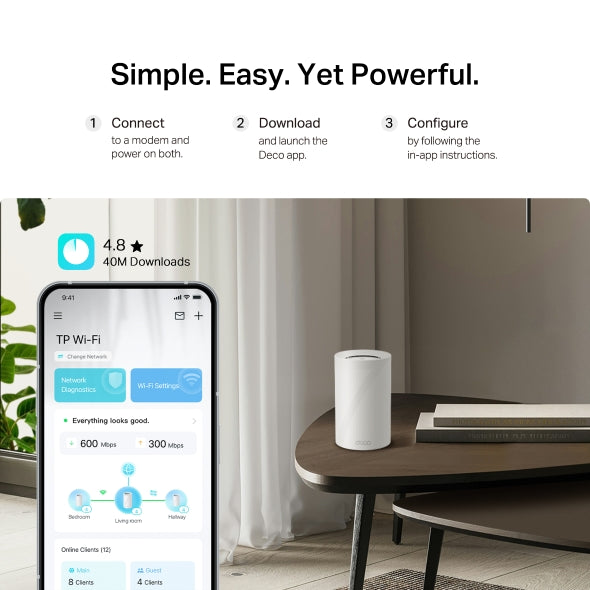 Deco BE68 - BE14000 三頻 Mesh 路由器 Wifi 7 Mesh Router (支援10G光纖寬頻)