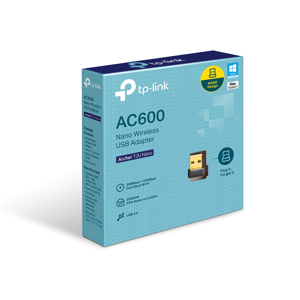 Archer T2U Nano AC600 雙頻WiFi USB接收器