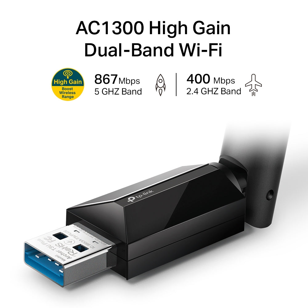 Archer T3U Plus AC1300雙頻WiFi USB接收器