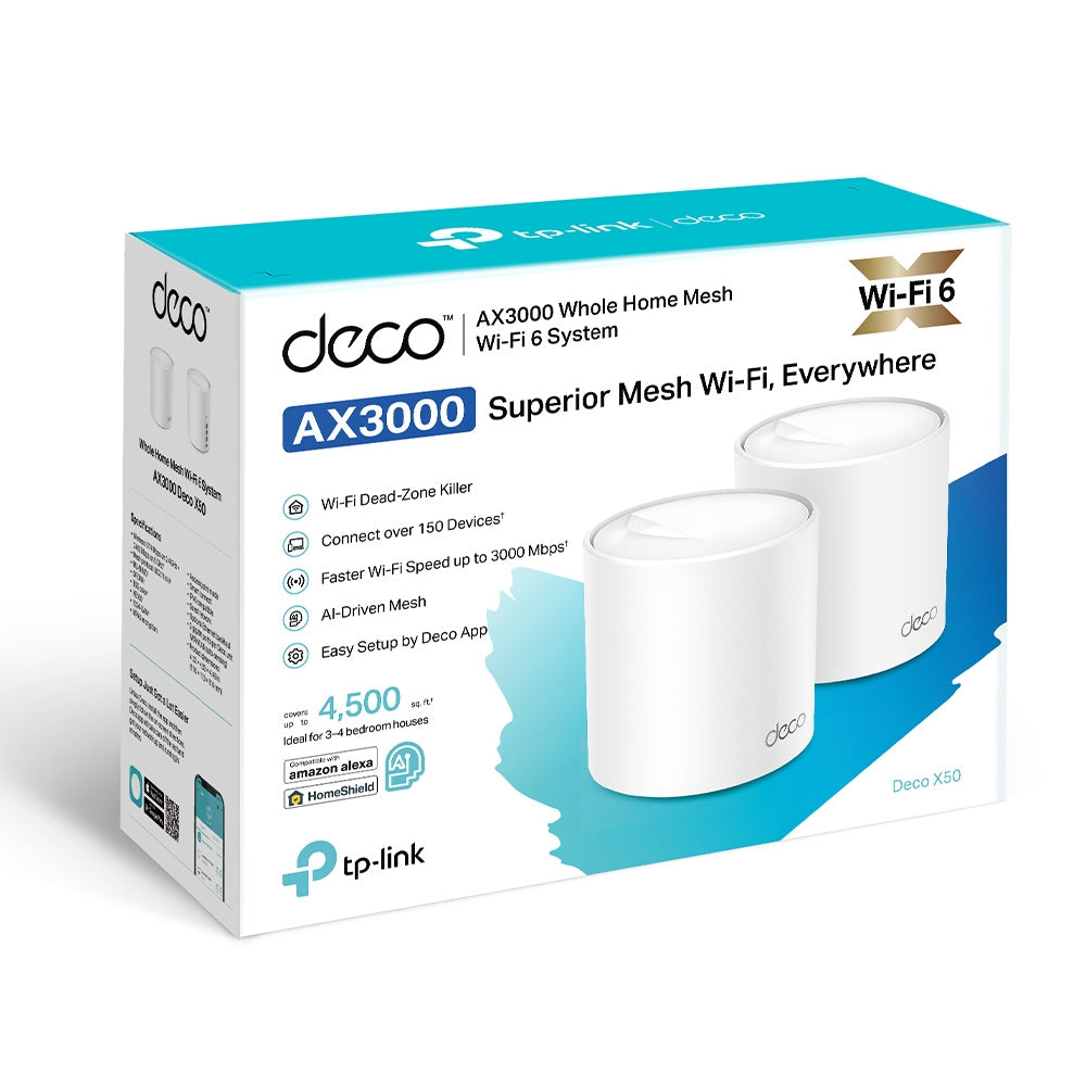 Deco X50 AX3000 Dual-Band WiFi 6 Mesh Router