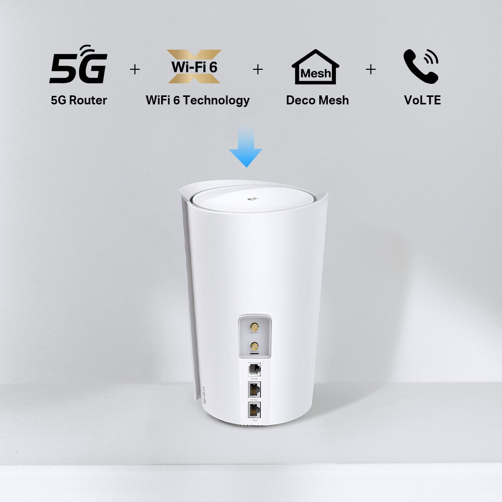 Deco X80-5G 5G SIM AX6000 WiFi6 2.5G WAN/LAN CPE Router