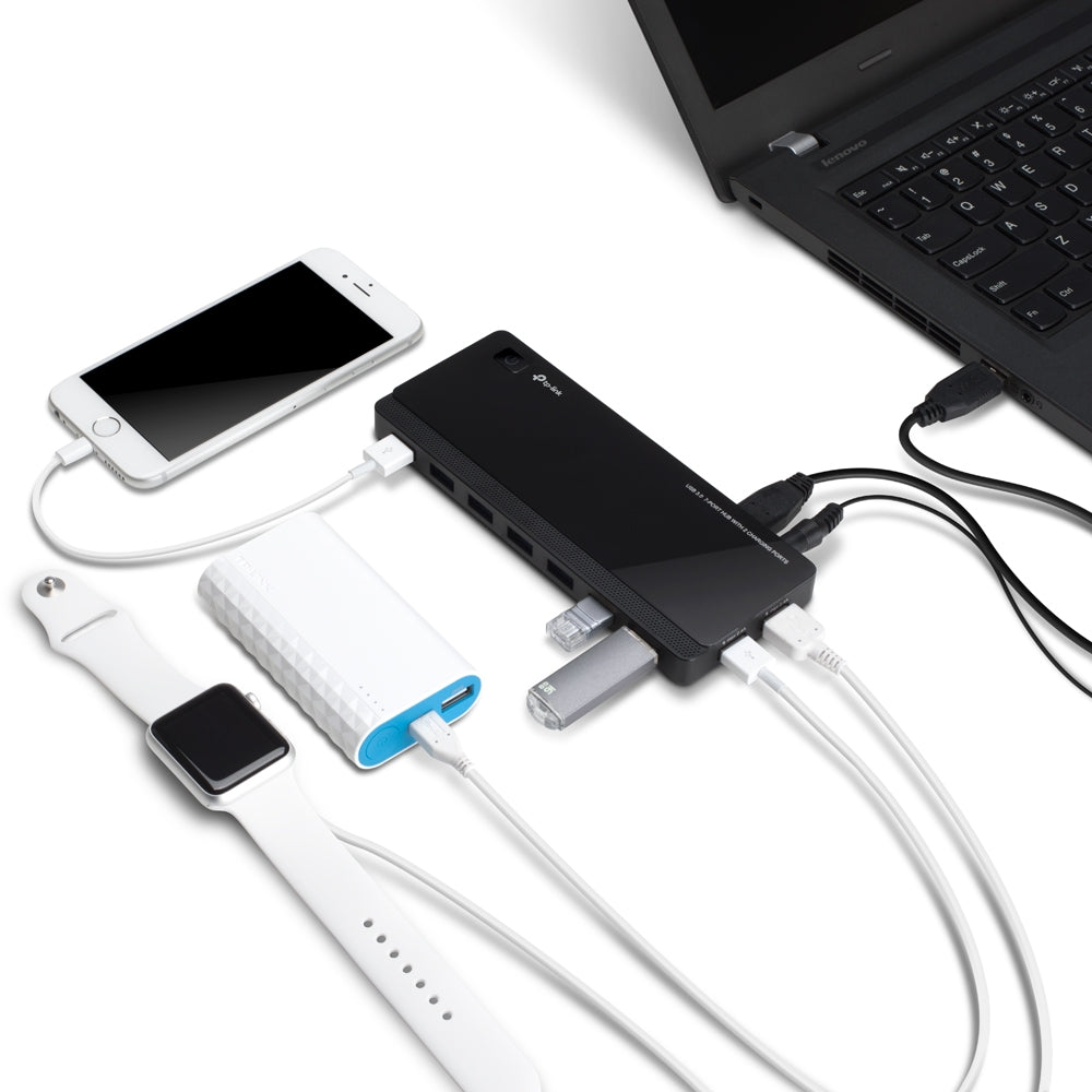 UH720 USB 3.0 7-Port USB Hub with 2 Charging Ports
